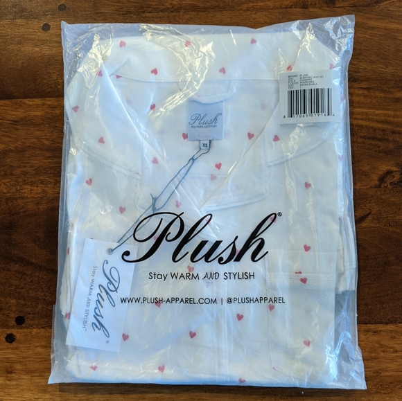 PLUSH Soft n Cozy Heart Shortie PJs 2 pc Set  XS NWT - Picture 4 of 7